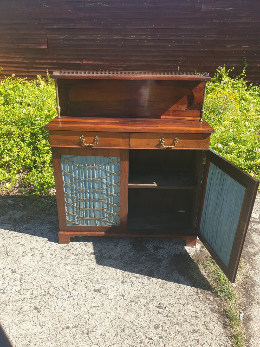 Regency rosewood 2 door side cabinet  View III
