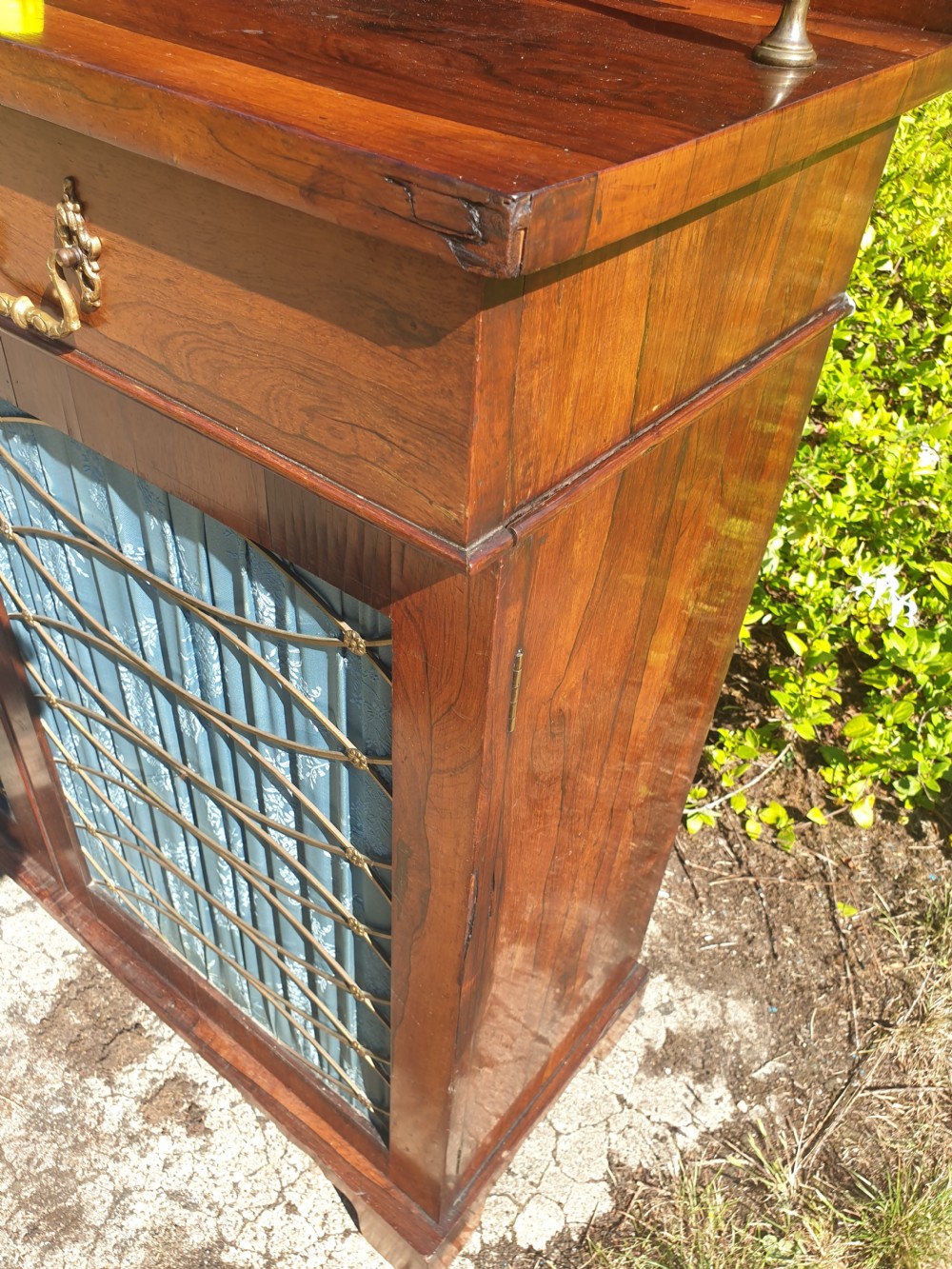Regency rosewood 2 door side cabinet  View V
