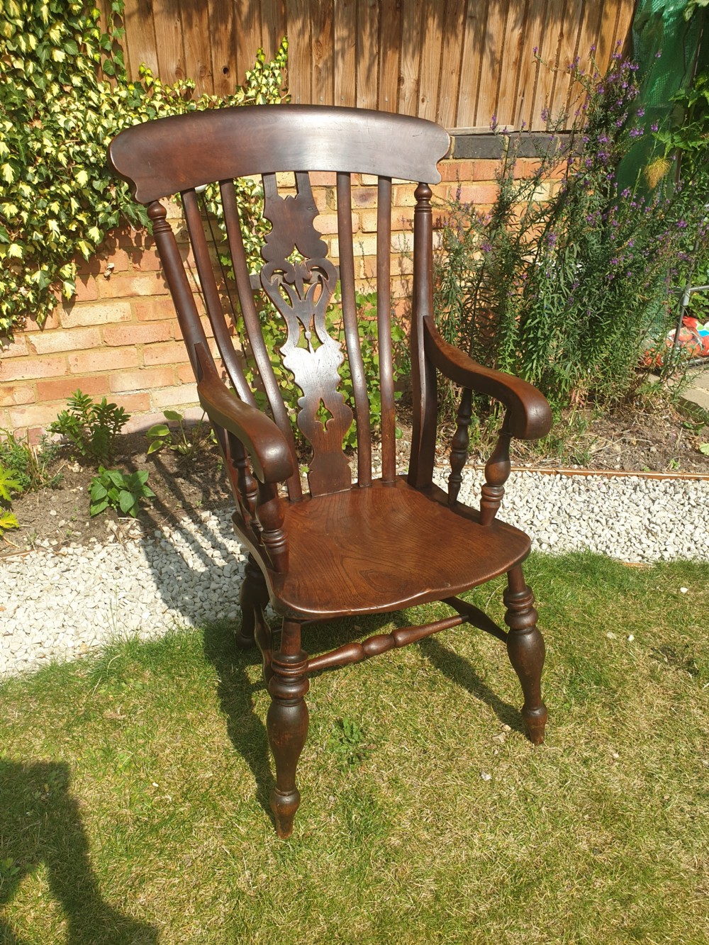 Chunky Victorian Windsor armchair.  View II