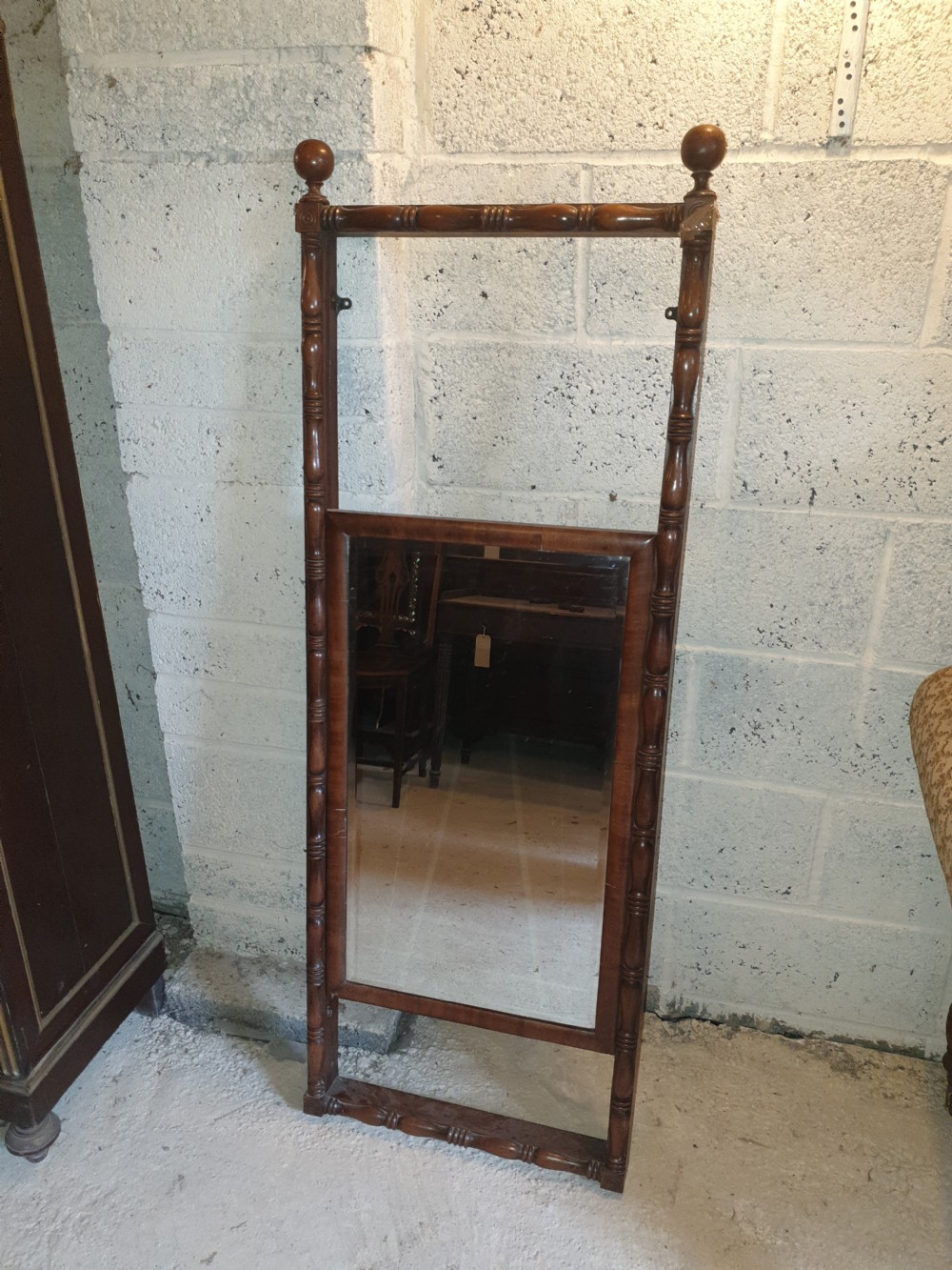 Regency wall mounted adjustable dressing mirror  View II