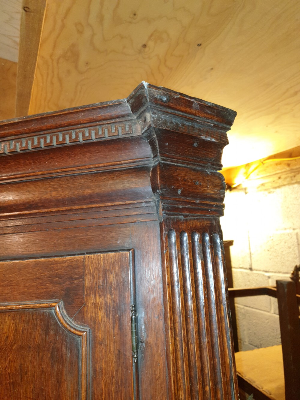 Late 18th century oak corner cupboard  View III