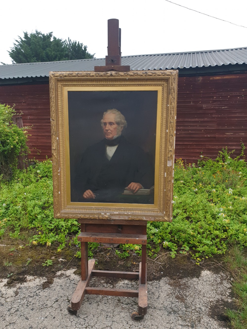 Large 19th century portrait of a Gentleman 