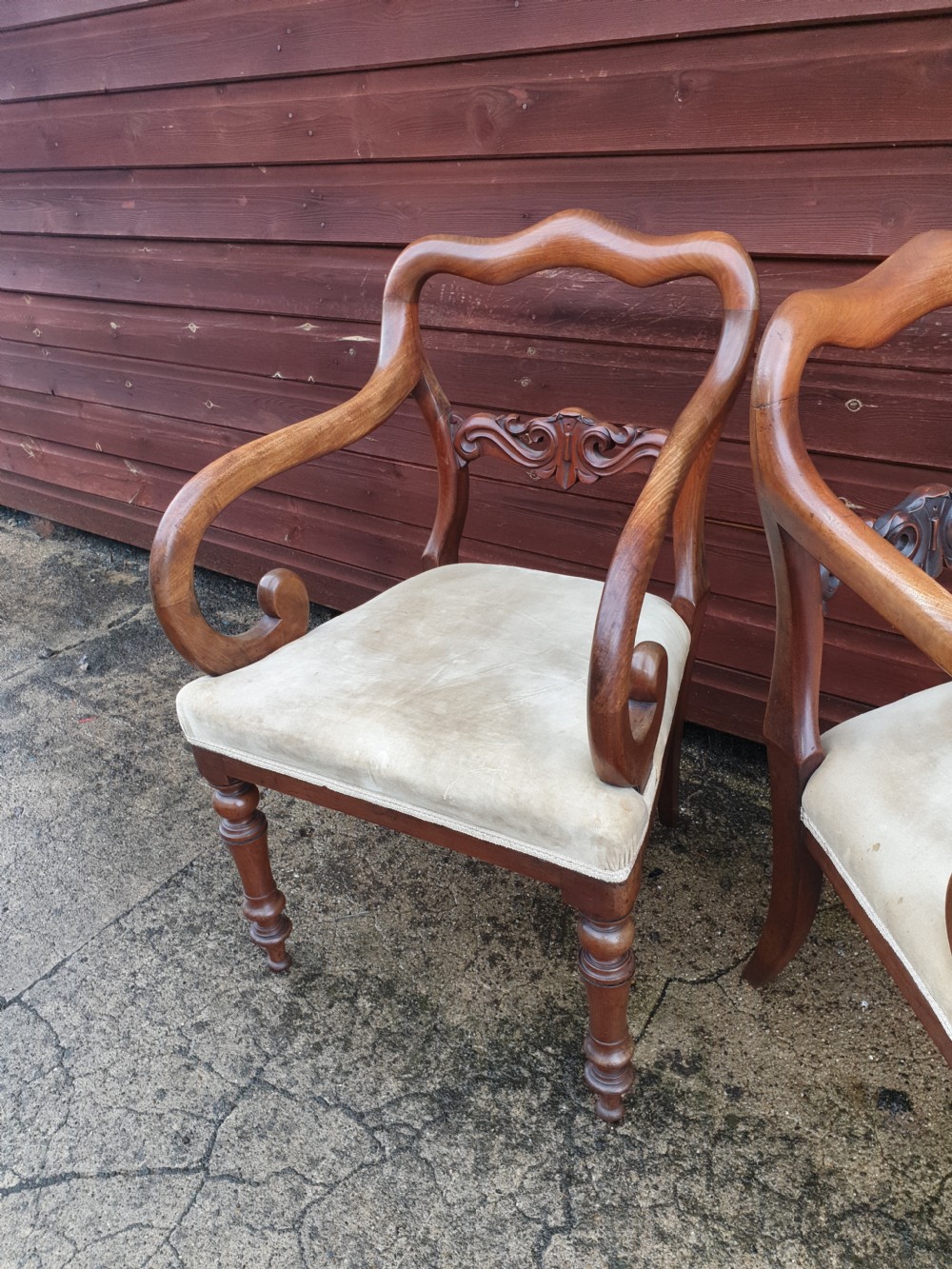 Pair of mid 19th century desk armchairs  View II