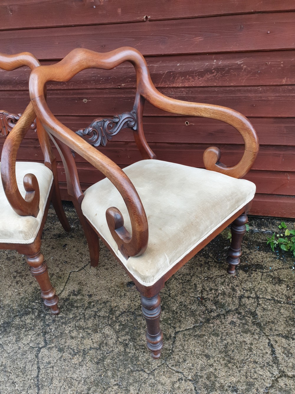 Pair of mid 19th century desk armchairs  View III