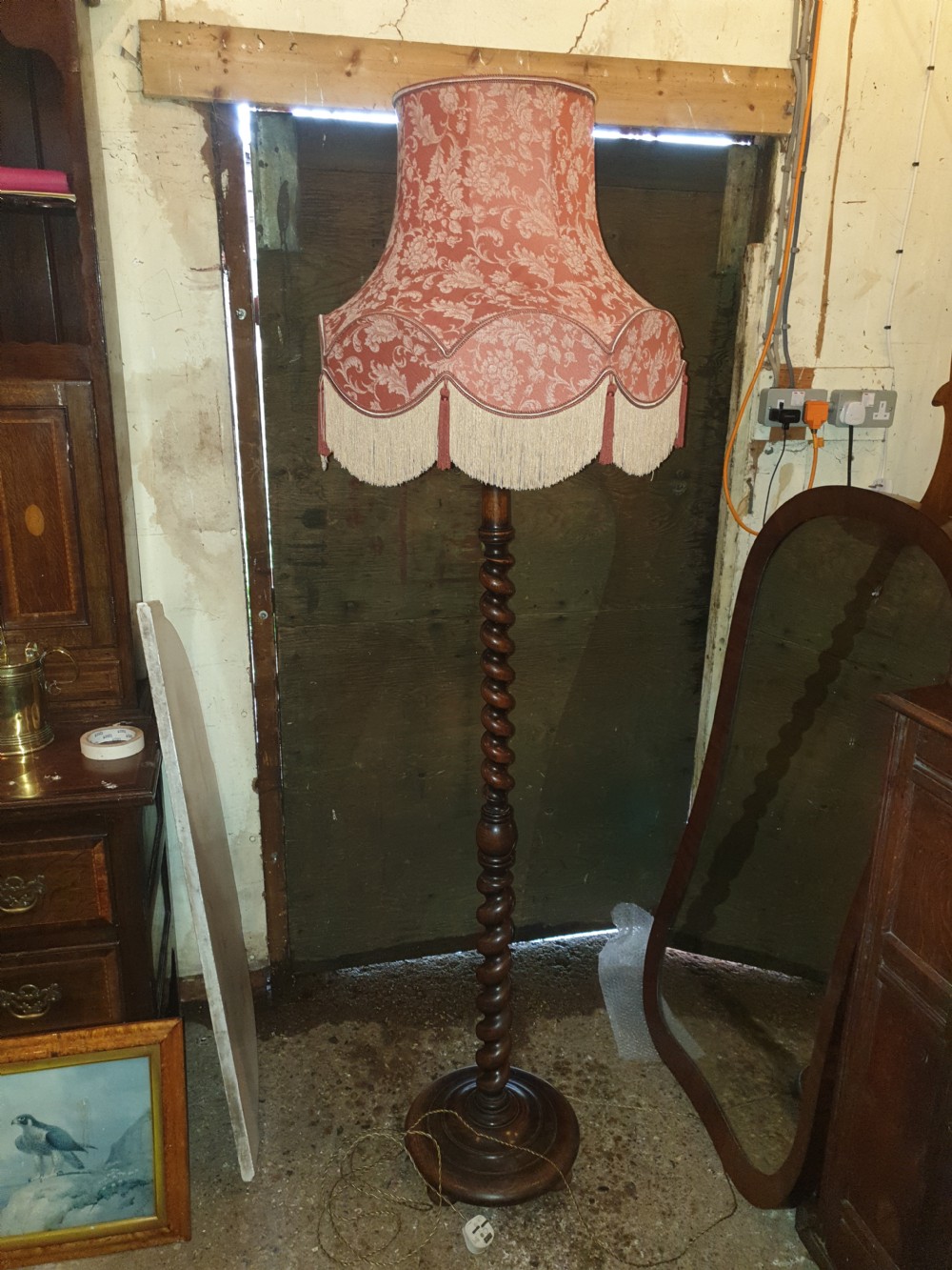 1920s oak standard lamp View III