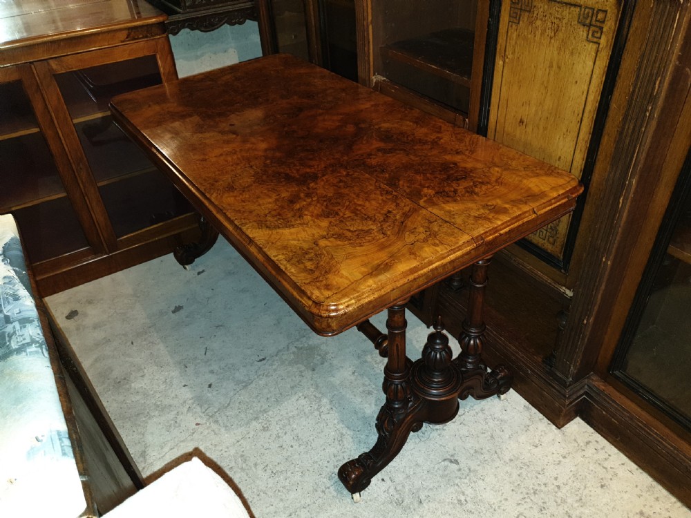 Large Victorian walnut sofa table  View V