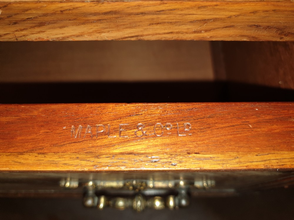 Good quality oak wardrobe by Maple & Co. View II