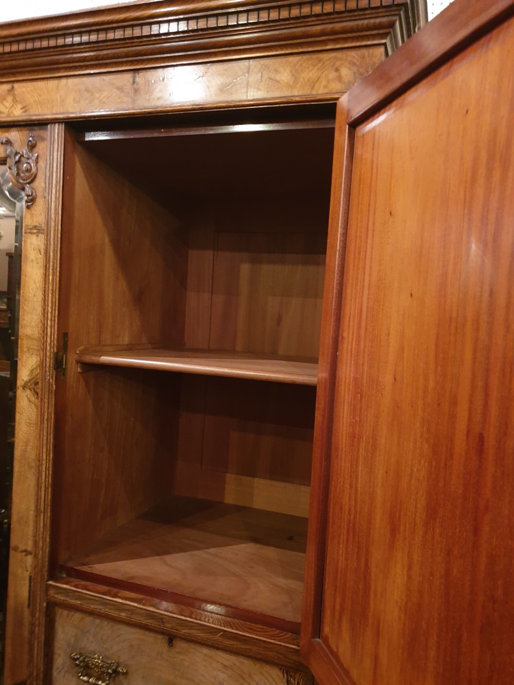 Good quality oak wardrobe by Maple & Co. View V