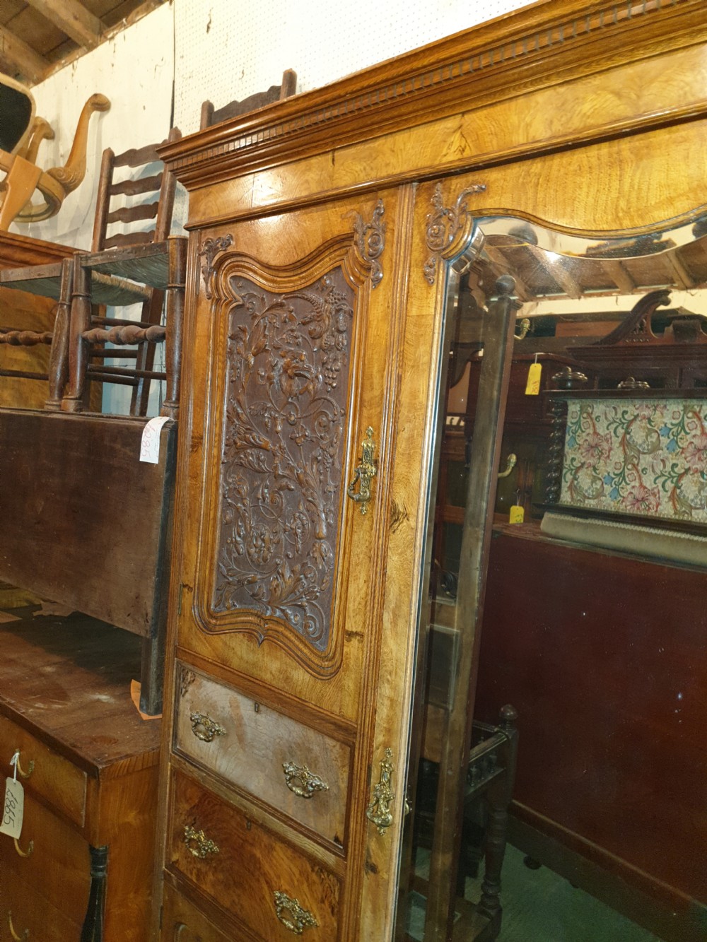 Good quality oak wardrobe by Maple & Co. View VIII