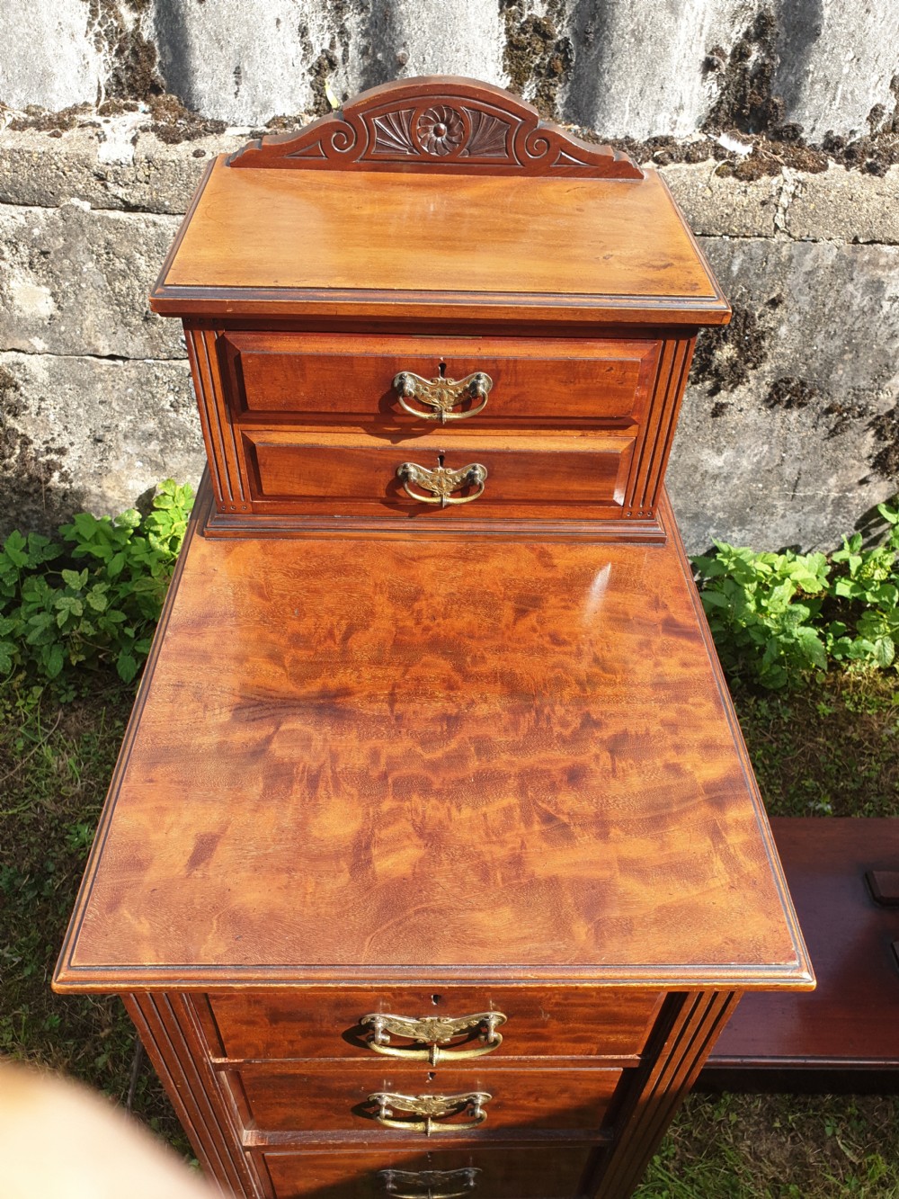 Good quality Victorian mahogany dressing table by Maples.  View V