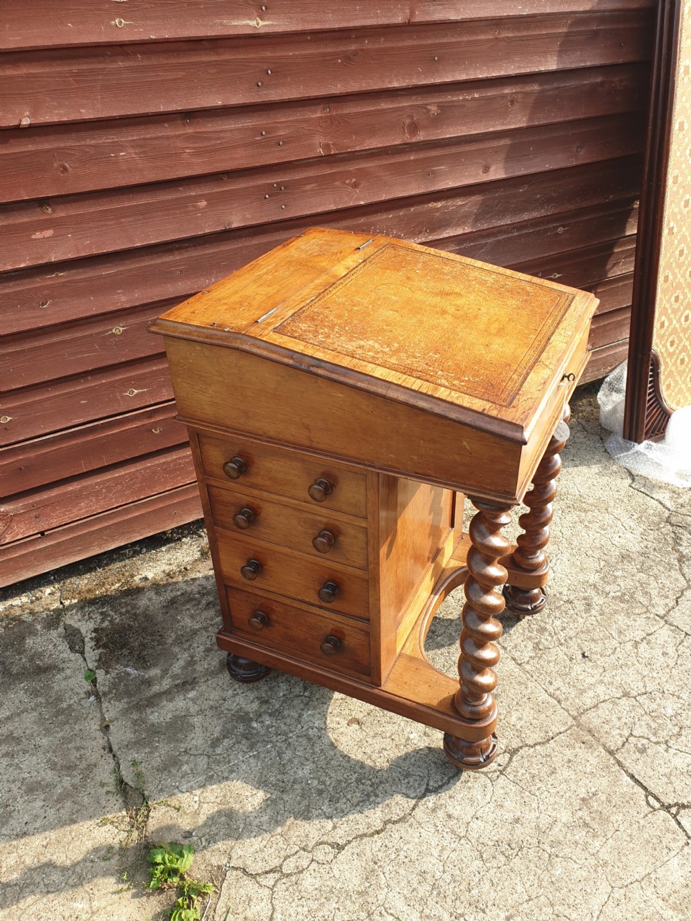 Early Victorian rosewood Davenport  View IV