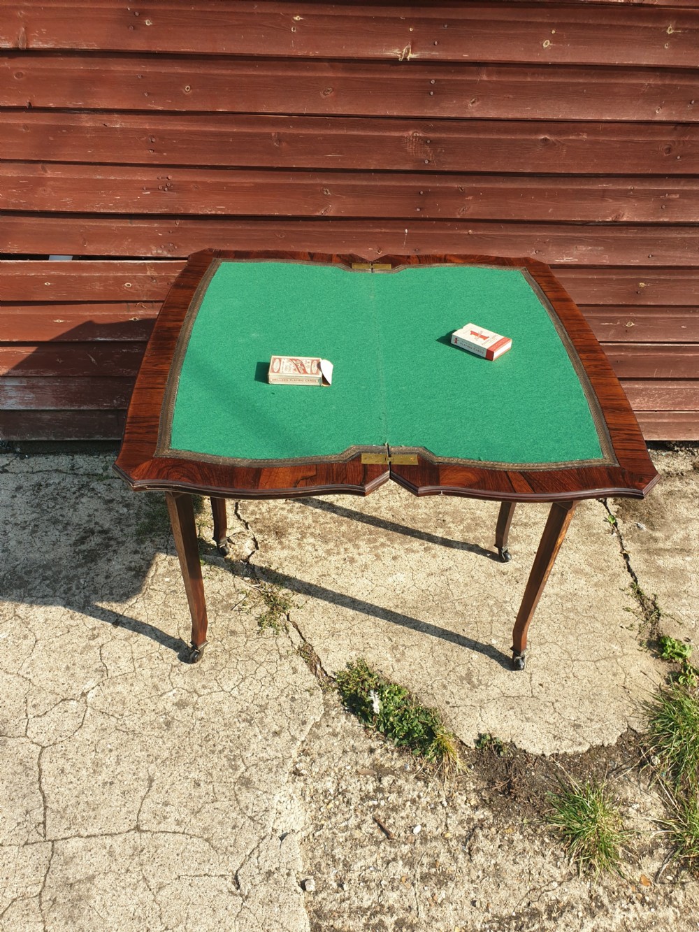 Inlaid rosewood games table View VI
