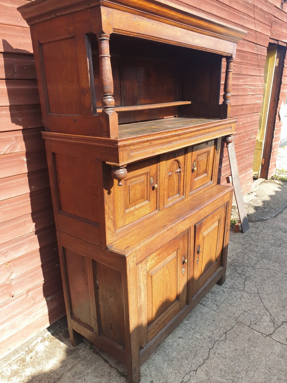 Antique oak 3 section tridarn  View IV