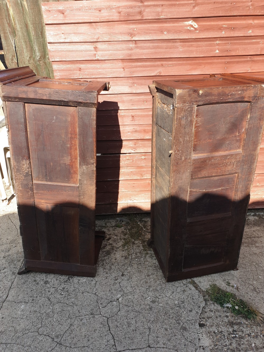 Antique oak 3 section tridarn  View IX