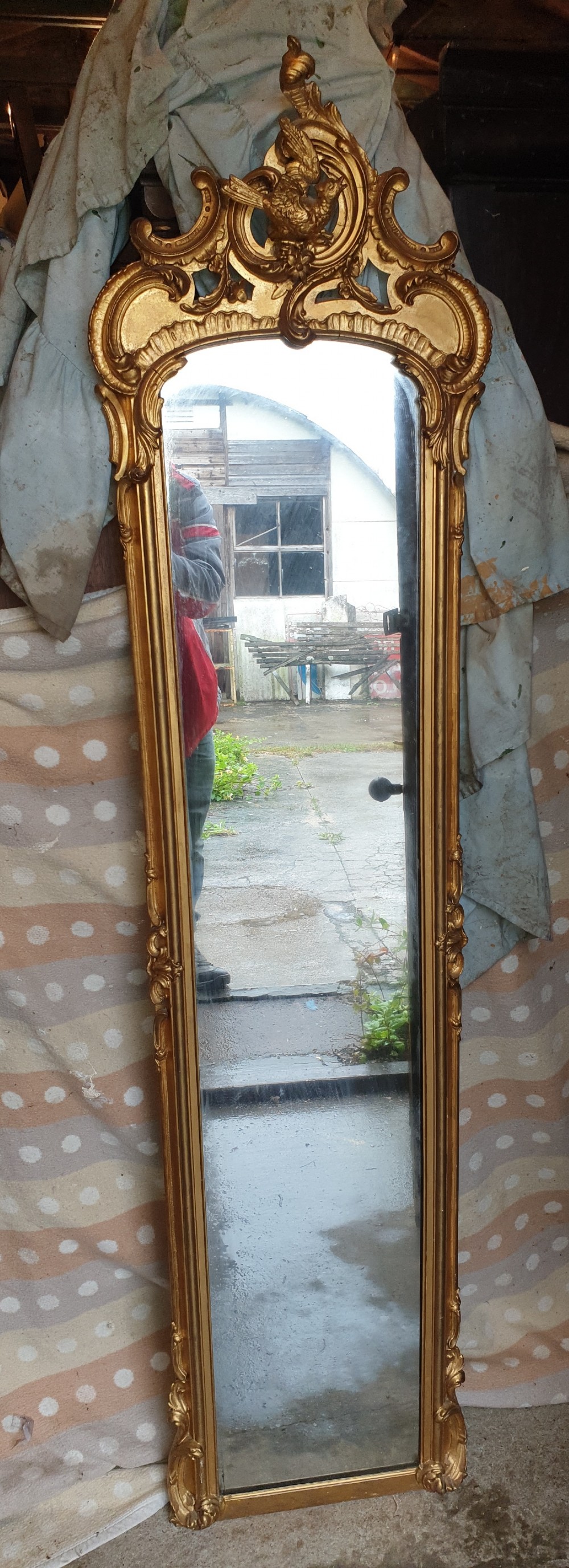 Mid 19th century gilt pier mirror. 