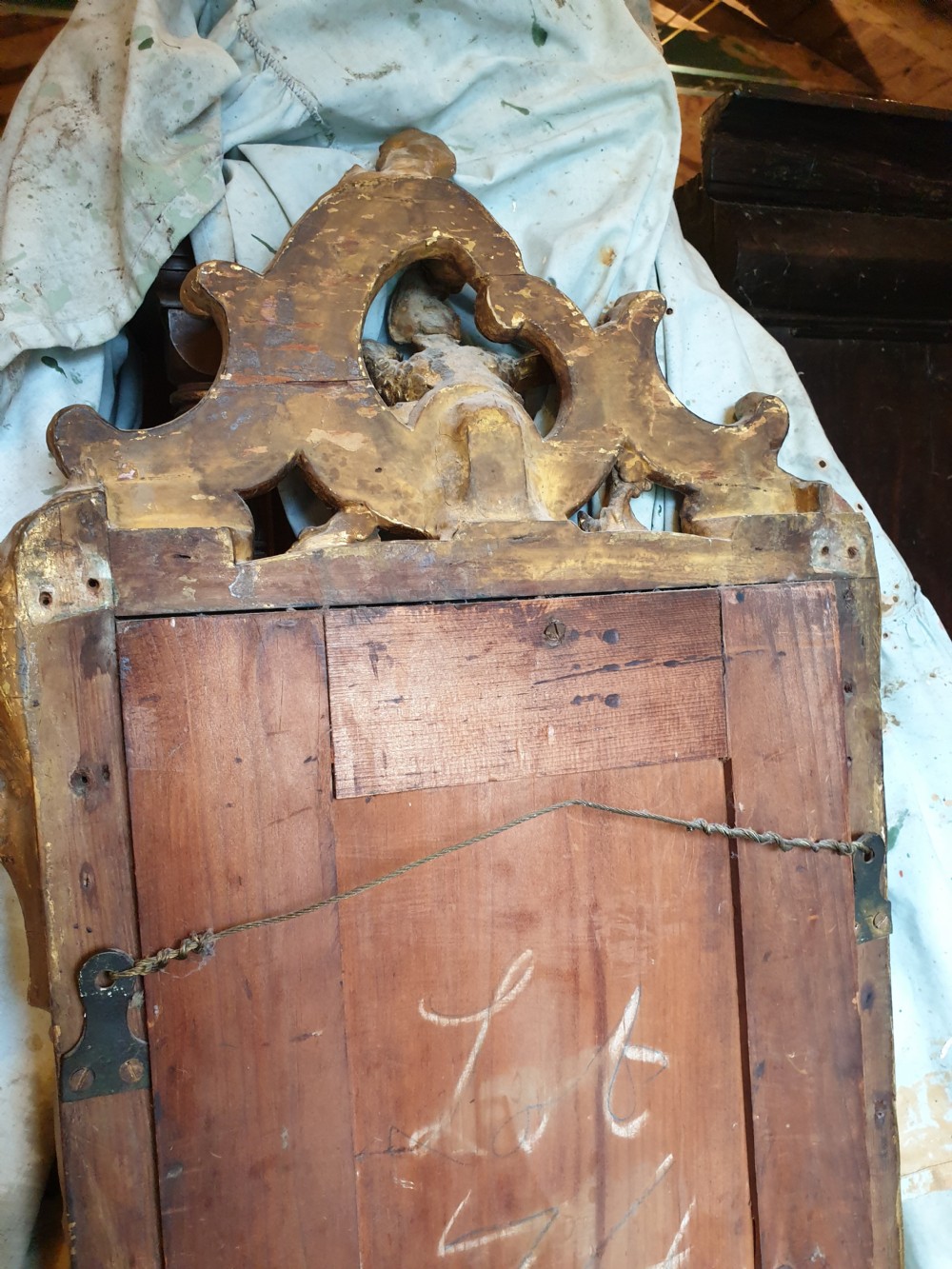 Mid 19th century gilt pier mirror.  View IV