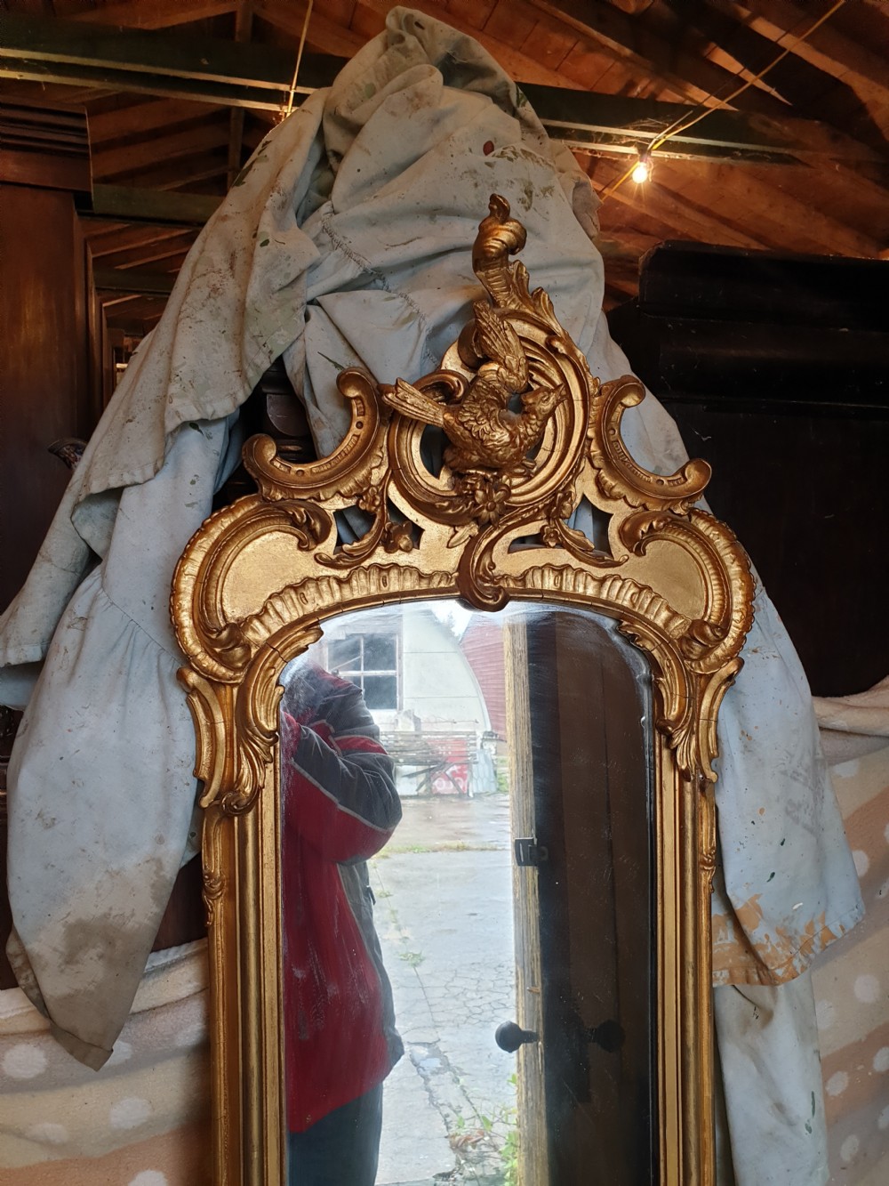 Mid 19th century gilt pier mirror.  View VI