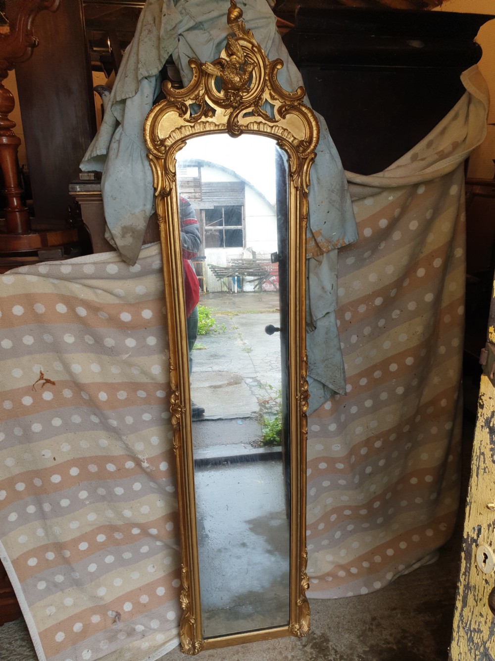 Mid 19th century gilt pier mirror.  View VII