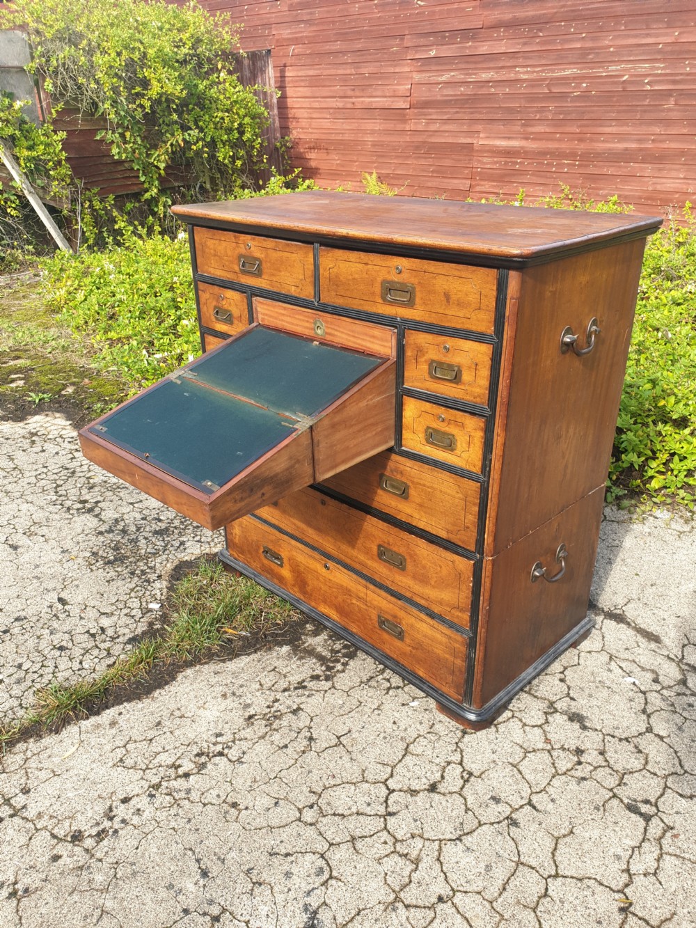 Good camphorwood military campaign 2 part chest. View IV