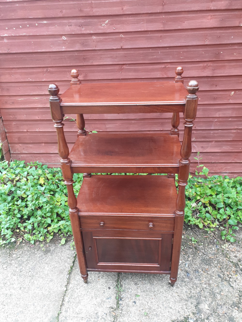 Mid Victorian mahogany 3 tier Whatnot  View II