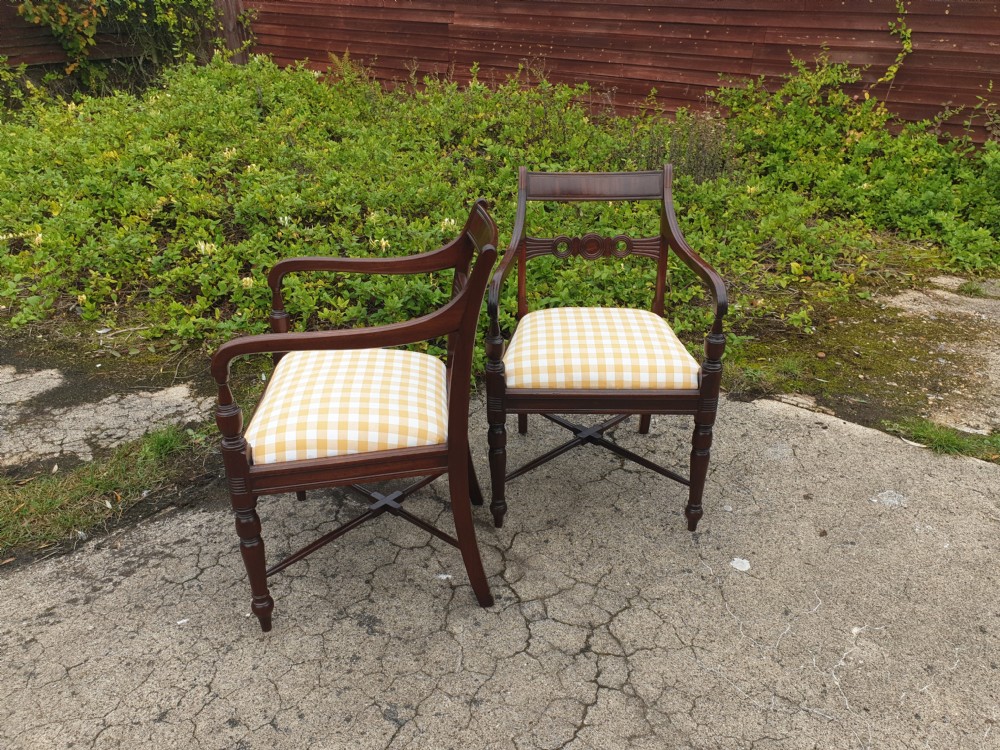 Very close pair of 19th century mahogany desk armchairs View IV