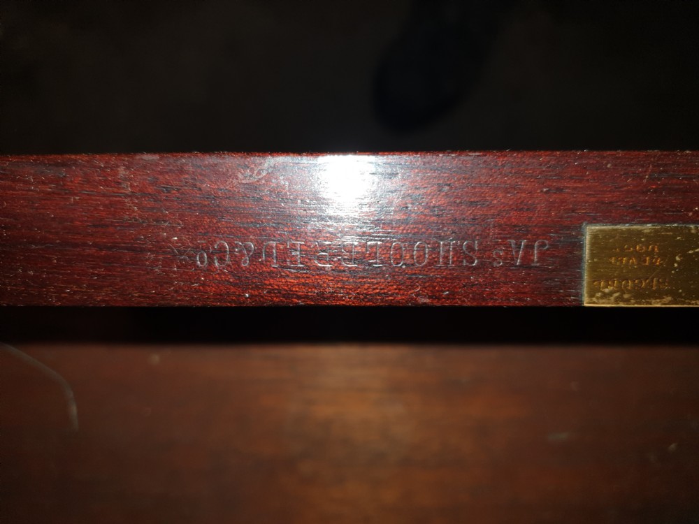 Pretty painted and inlaid ladies writing table.  View V