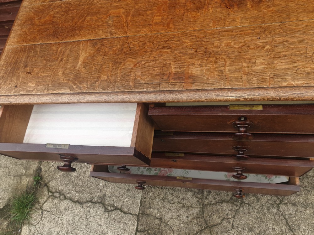 Regency oak chest of drawers View III