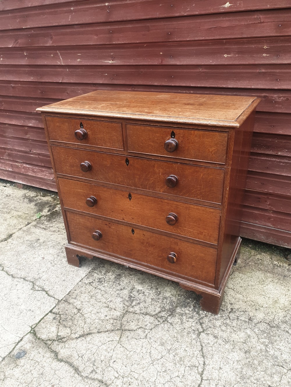Regency oak chest of drawers View IV