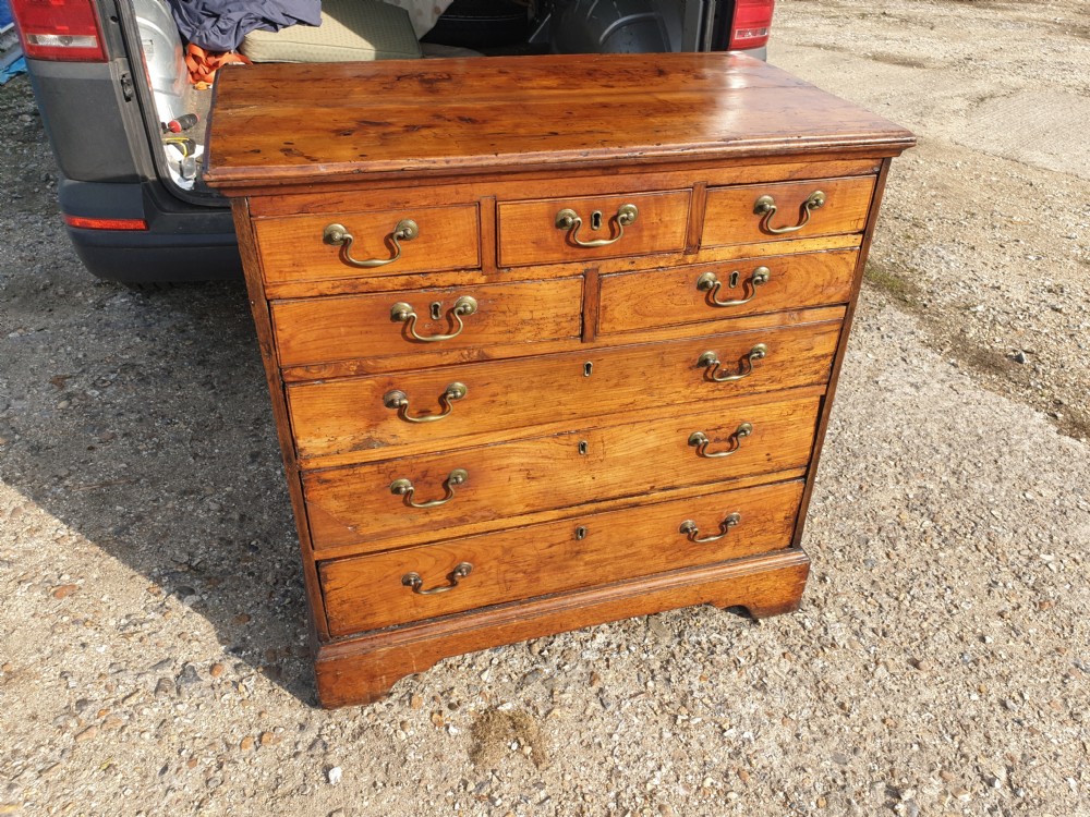 Georgian fruitwood chest of drawers. View VI
