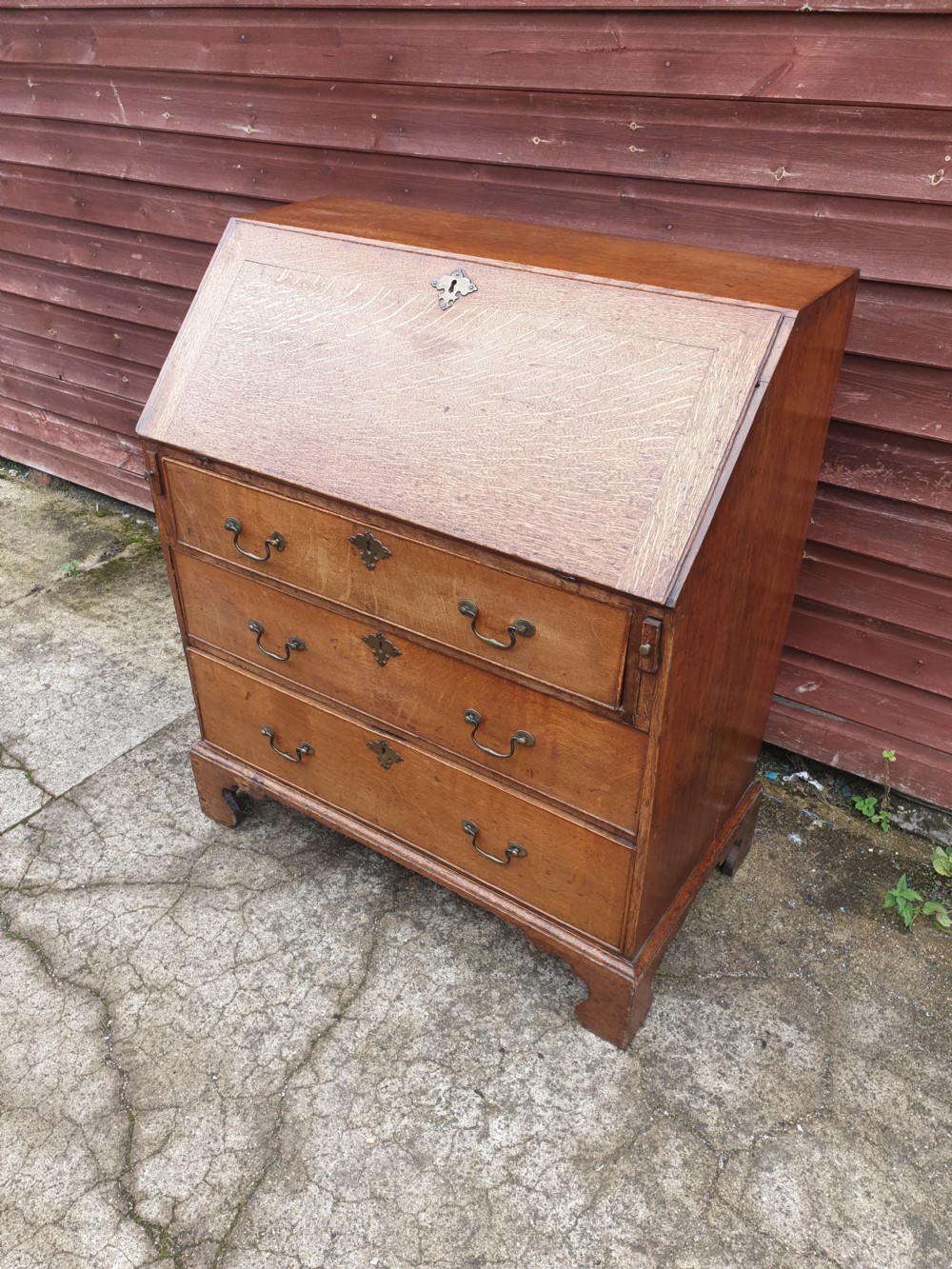 Late Georgian oak bureau 