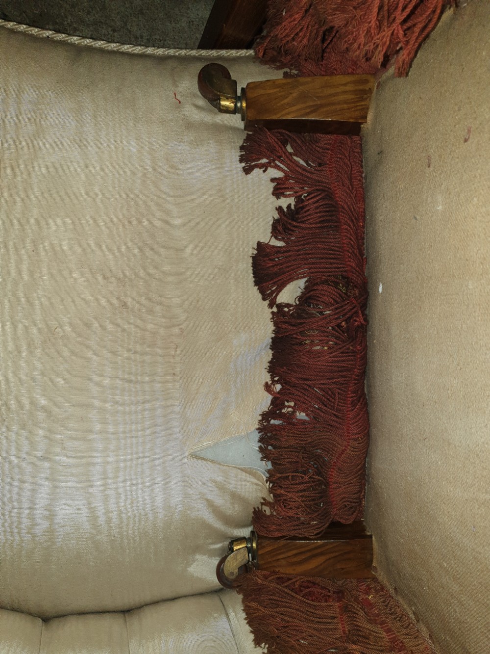 Late Victorian nursing chair.Stamped castors  View V