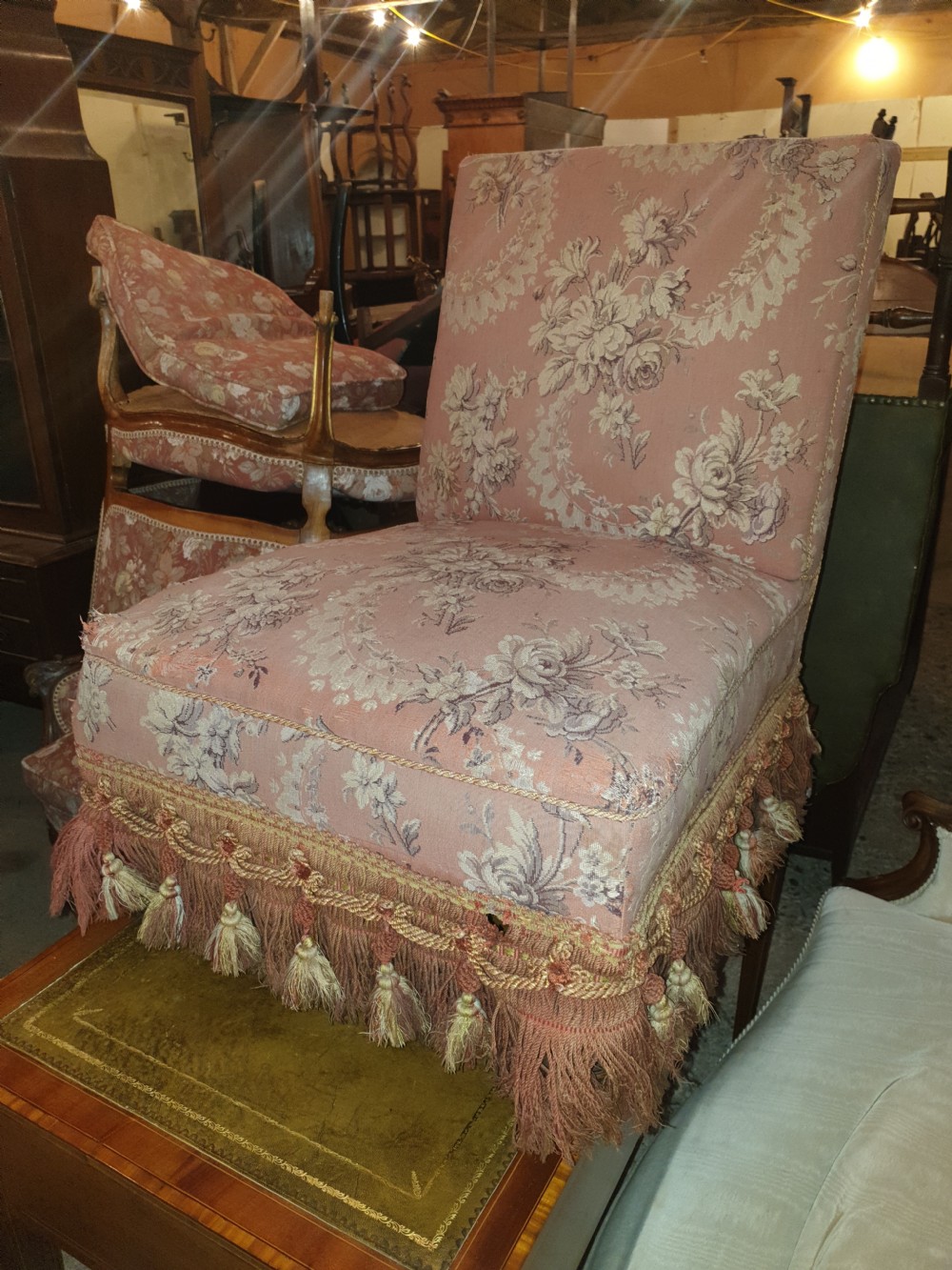 Late Victorian nursing chair.Stamped castors  View VI