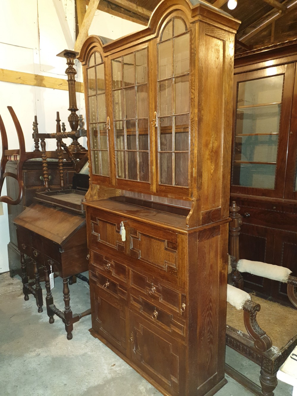 Oak cabinet bookcase  View III