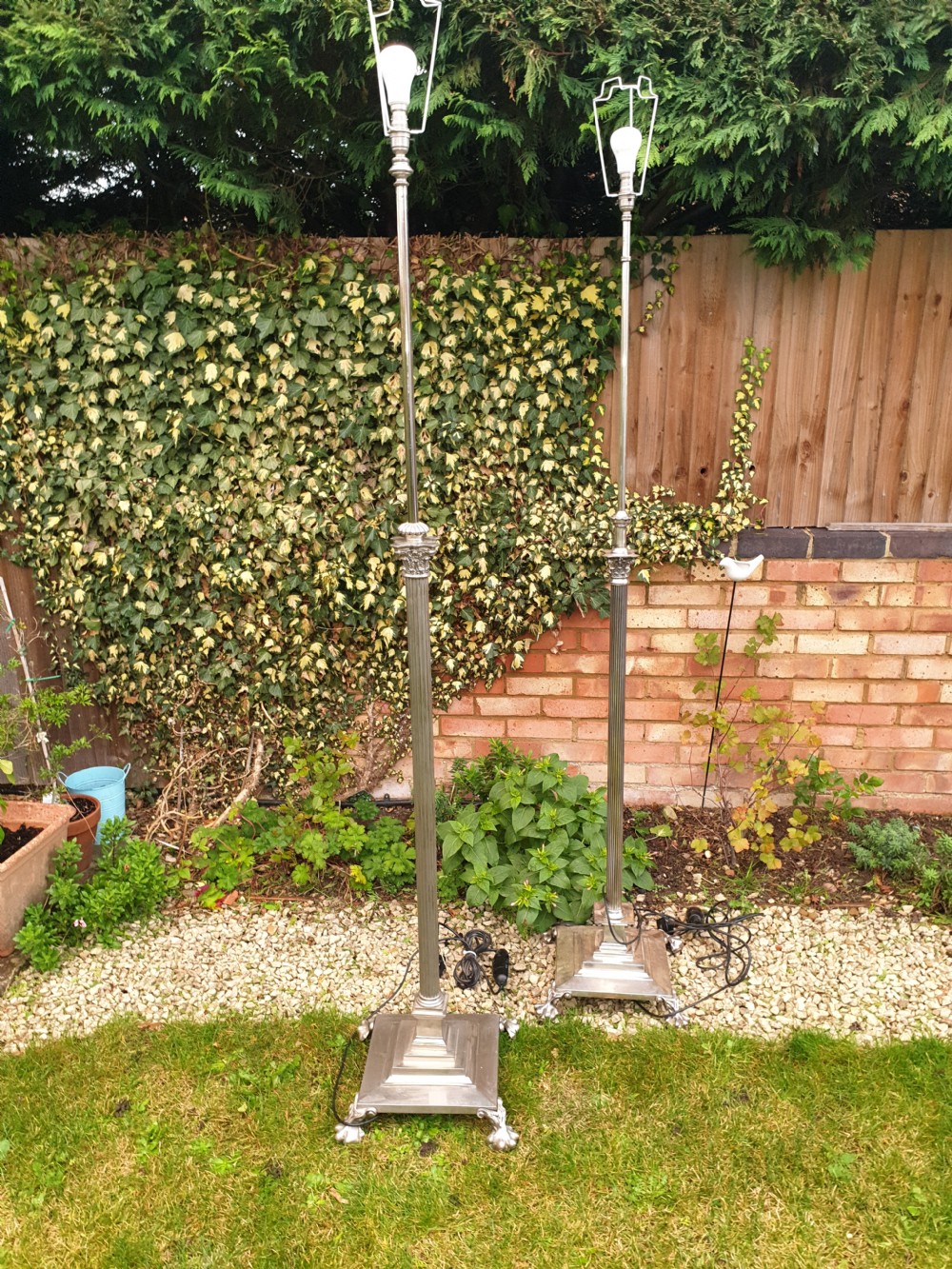 Good (very near) pair of Adjustable lamp standards  View III