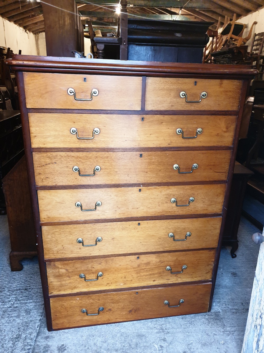 Good large practical Victorian chest of drawers. View II