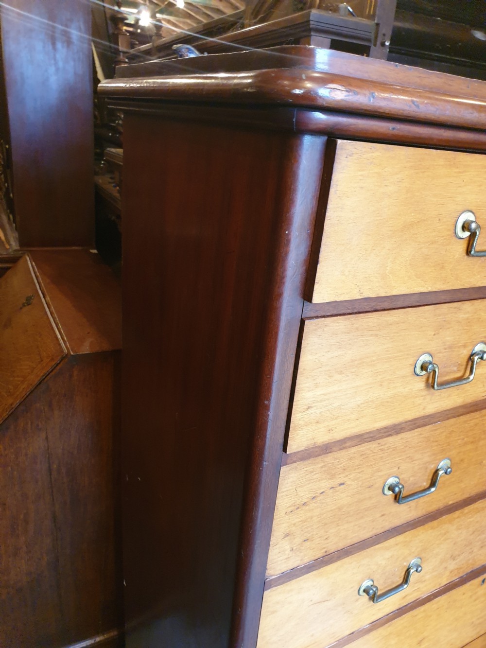 Good large practical Victorian chest of drawers. View IV