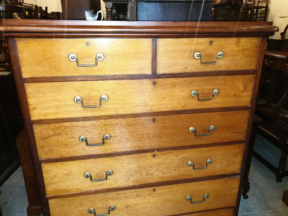 Good large practical Victorian chest of drawers. View V