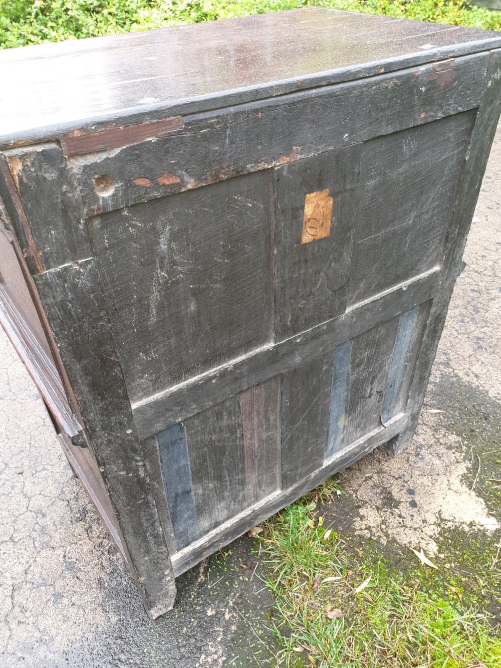 18th century oak 2 drawer cupboard  View III
