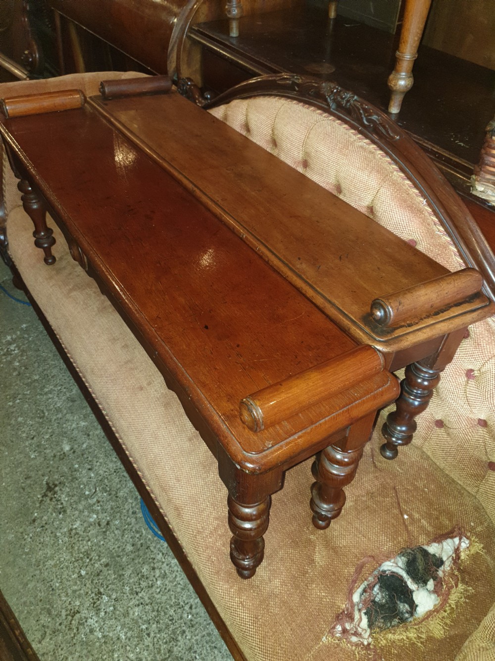 2 19th century hall benches  View X