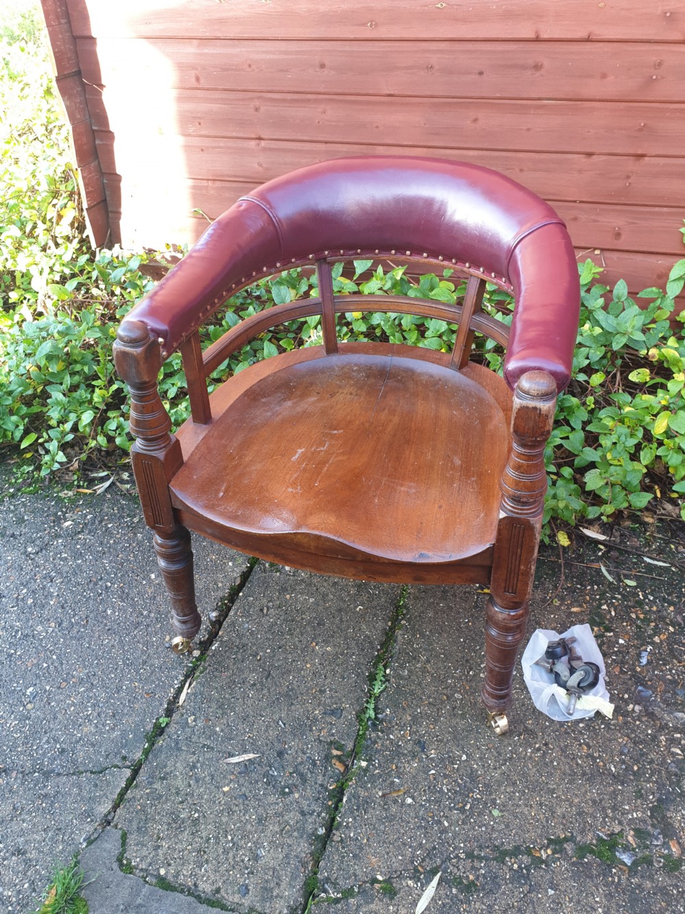 Victorian desk armchair by Heals. View V
