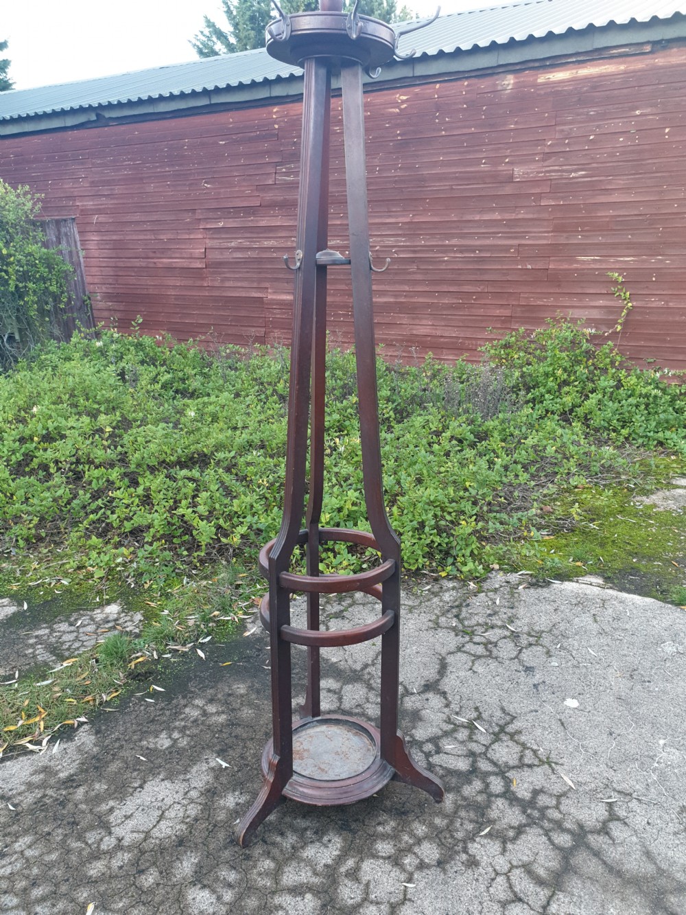 Edwardian mahogany hat and coat stand View VI