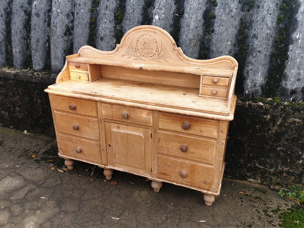 Late Victorian pine sideboard  View II