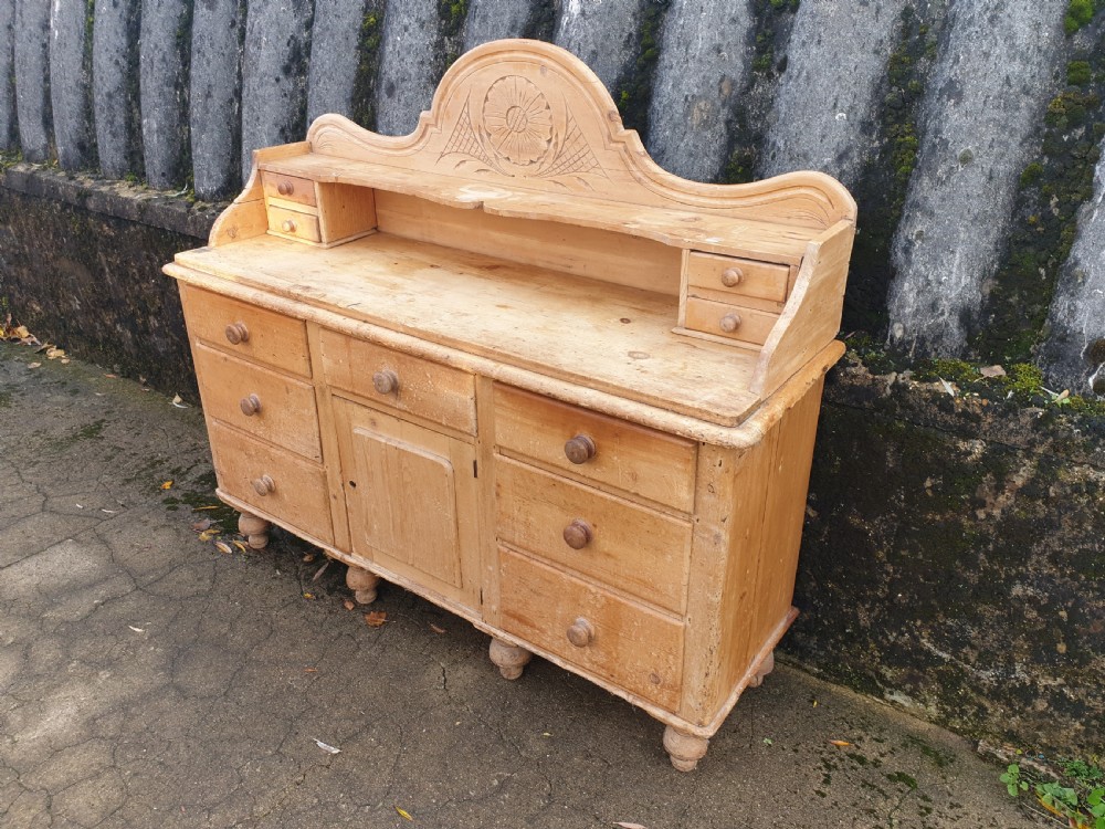 Late Victorian pine sideboard  View III