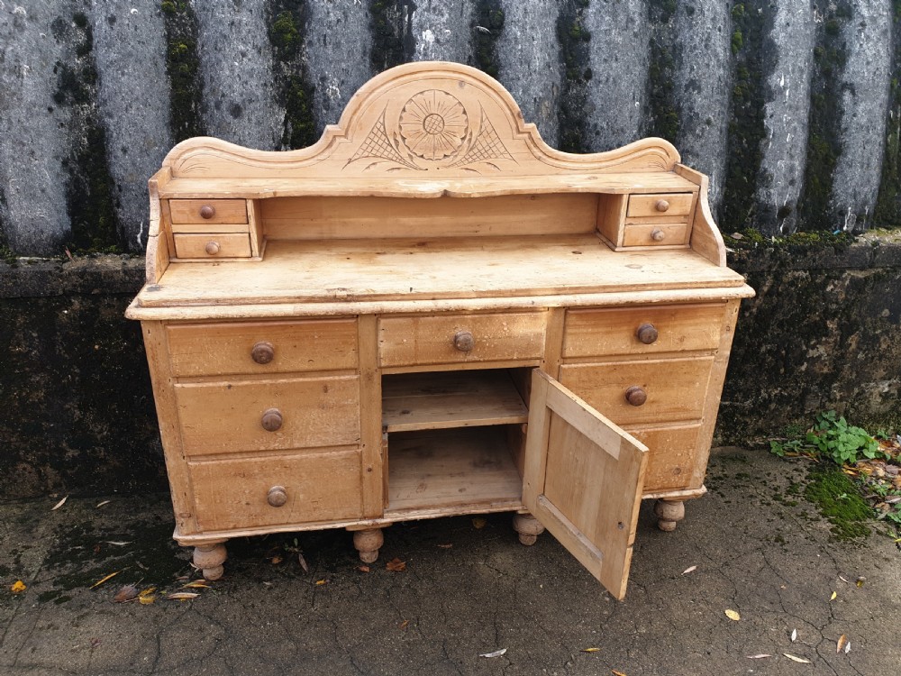 Late Victorian pine sideboard  View IV