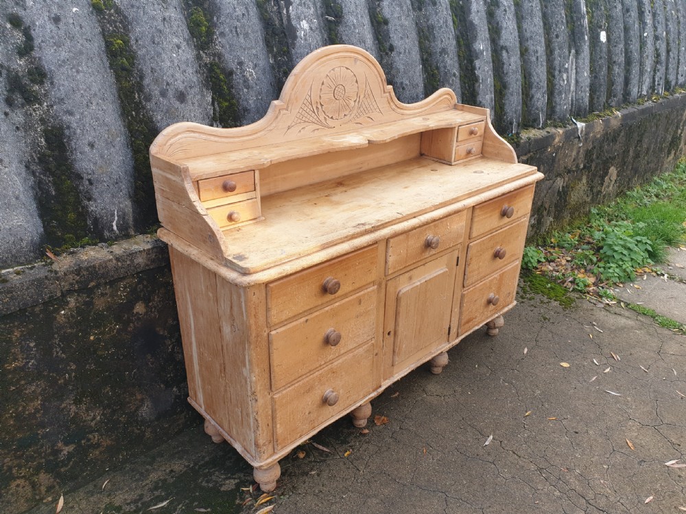Late Victorian pine sideboard  View V