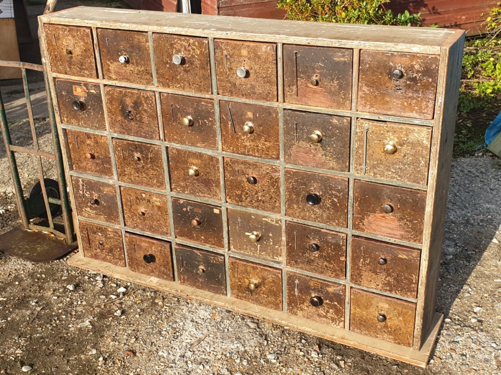 Large bank of ironmongers drawers View VII