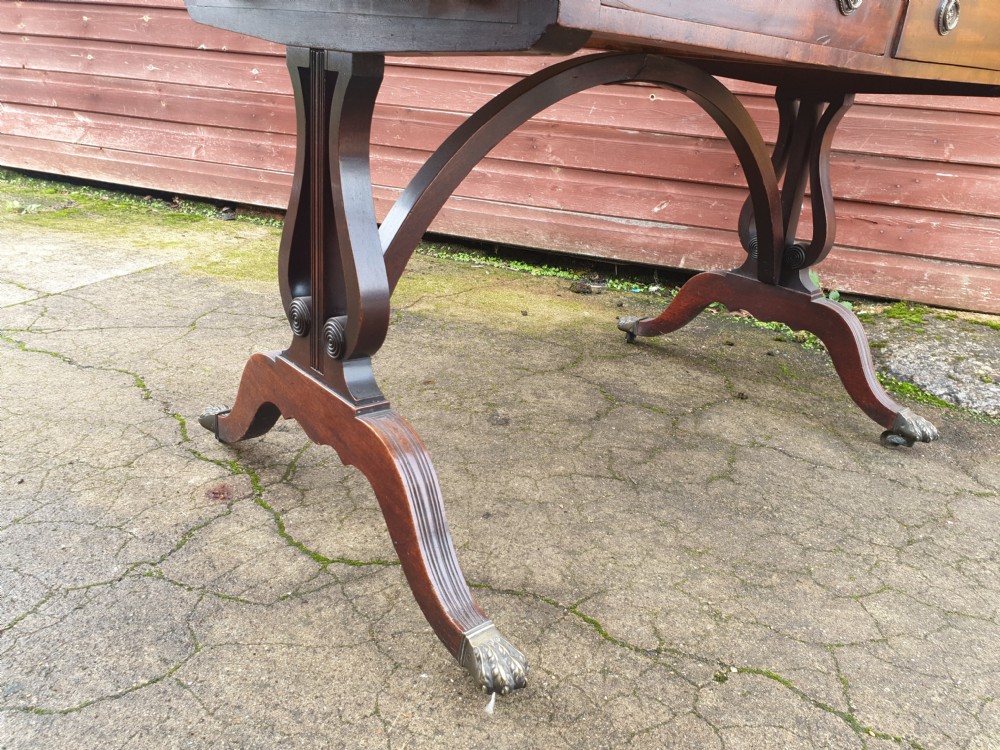 Regency mahogany 2 drawer sofa table  View III