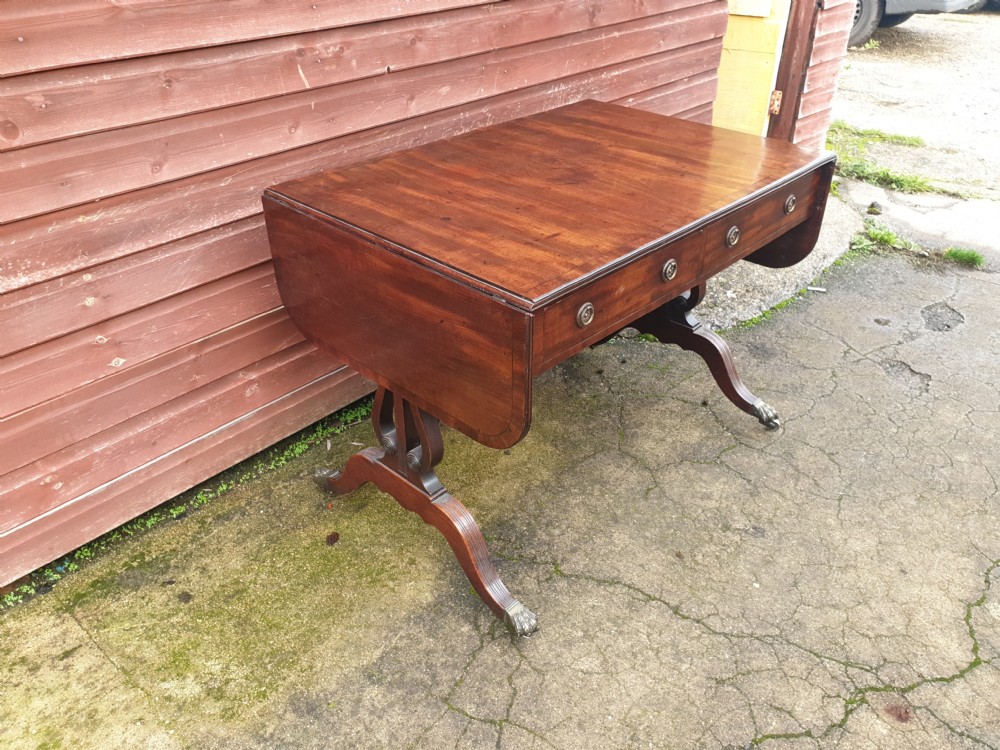 Regency mahogany 2 drawer sofa table  View VI