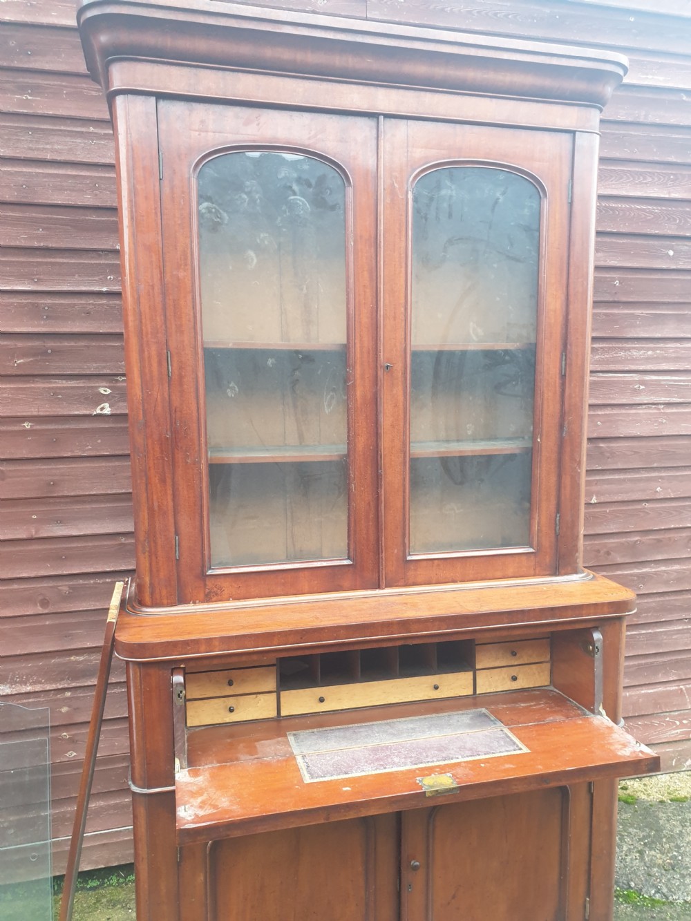 Victorian mahogany secretaire bookcase  View IV