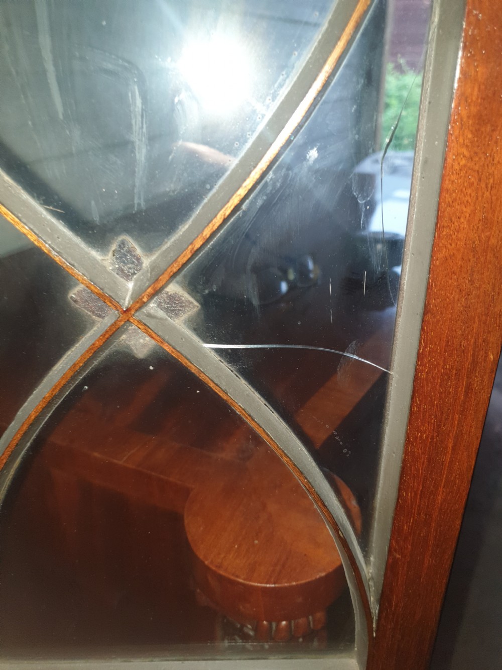 Edwardian mahogany bureau bookcase  View VI